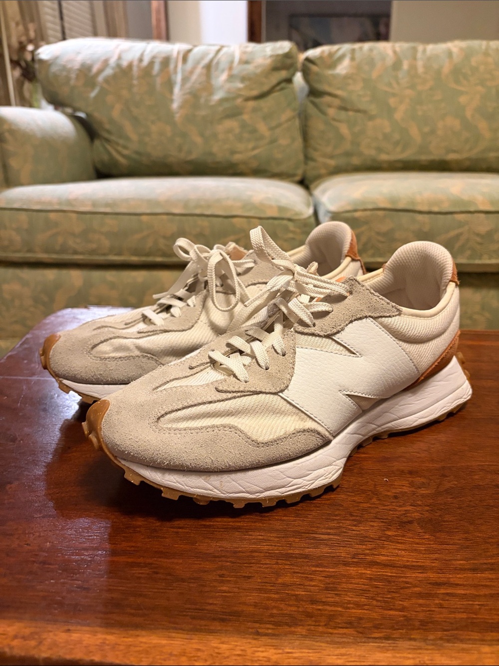New Balance 327Women's Cream & Burnt Orange Retro Runner Sneaker